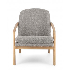 ELAIDE design fotel - szürke boucle