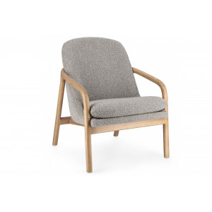 ELAIDE design fotel - szürke boucle BIZZOTTO