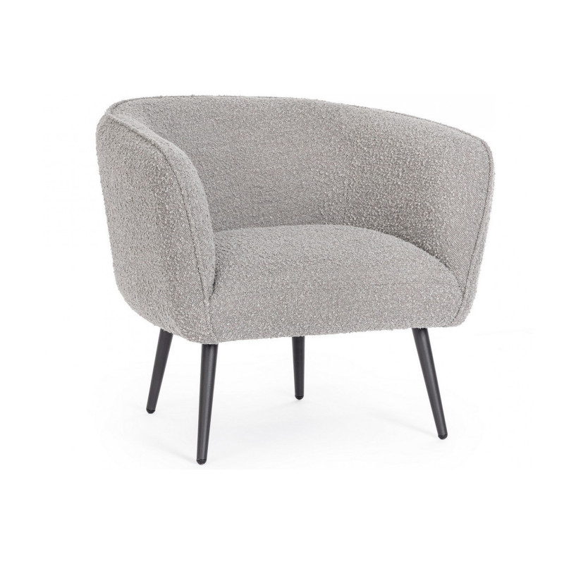 SAVRIL design fotel - szürke boucle