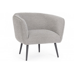 SAVRIL design fotel - szürke boucle BIZZOTTO
