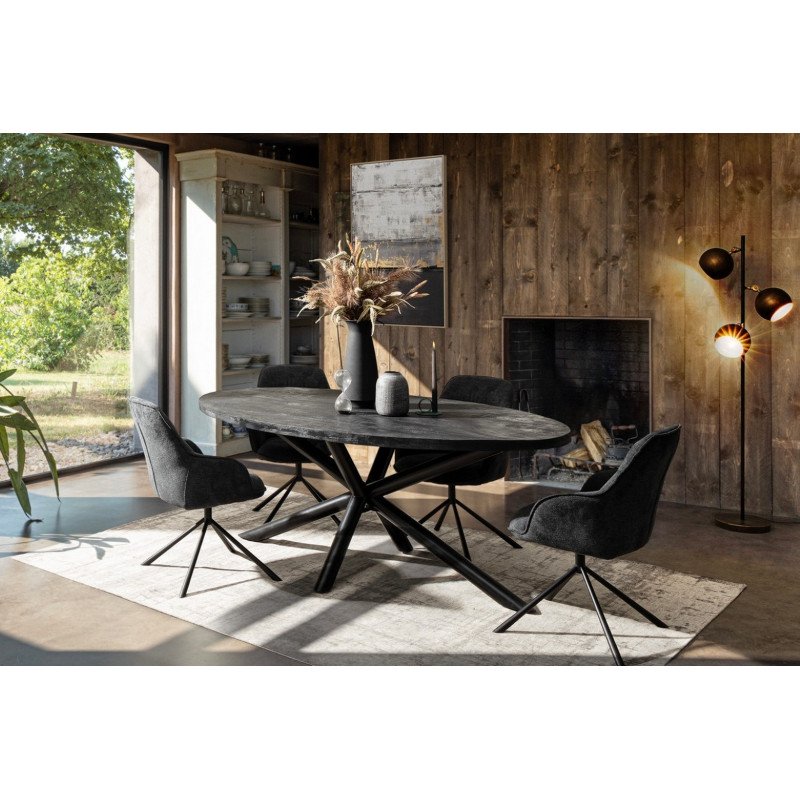 HASTINGS modern mangófa étkezőasztal - 130/200cm