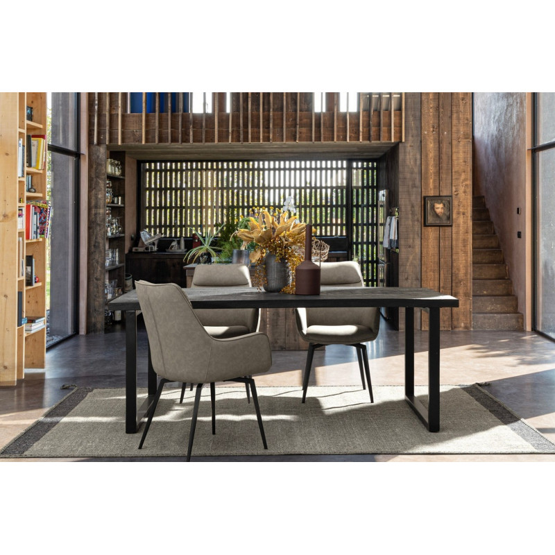 HASTINGS-II modern mangófa étkezőasztal - 160/200cm