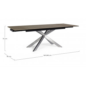 RANDEN design bővíthető kerámia étkezőasztal - 160-240cm