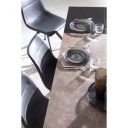 OMINA design bővíthető kerámia étkezőasztal - 140-200/160-220cm - szürke/fekete