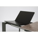 OMINA design bővíthető kerámia étkezőasztal - 140-200/160-220cm - szürke/fekete