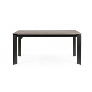 OMINA design bővíthető kerámia étkezőasztal - 140-200/160-220cm - szürke/fekete