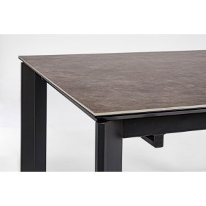 OMINA design bővíthető kerámia étkezőasztal - 140-200/160-220cm - szürke/fekete