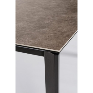 OMINA design bővíthető kerámia étkezőasztal - 140-200/160-220cm - szürke/fekete