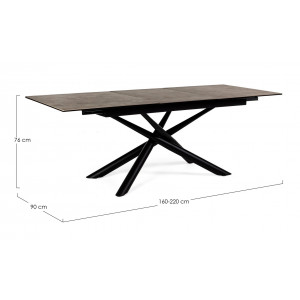 SEYFERT design bővíthető kerámia étkezőasztal - 160-220cm