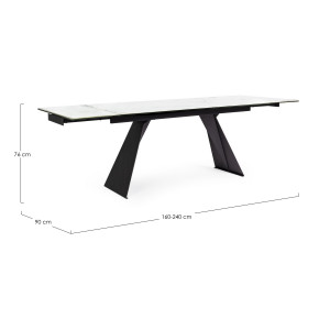 BLAZAR design bővíthető kerámia étkezőasztal - 160-240cm