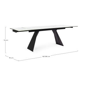 BLAZAR design bővíthető kerámia étkezőasztal - 160-240cm
