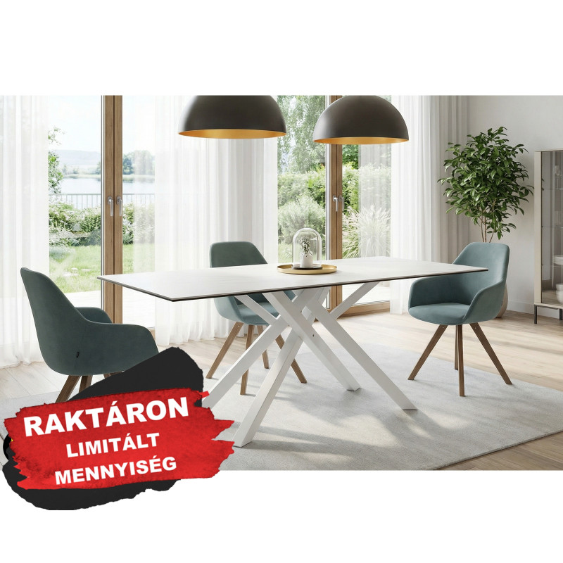 SEAN design kerámia étkezőasztal - 180cm - fehér