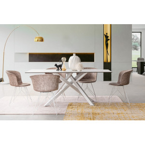 SEAN design kerámia étkezőasztal - 180cm - fehér BIZZOTTO
