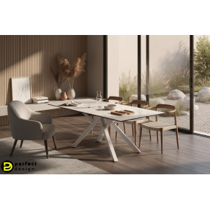 SEAN design kerámia étkezőasztal - 180cm - fehér