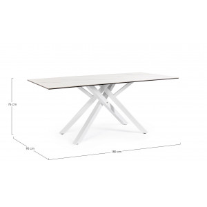 SEAN design kerámia étkezőasztal - 180cm - fehér