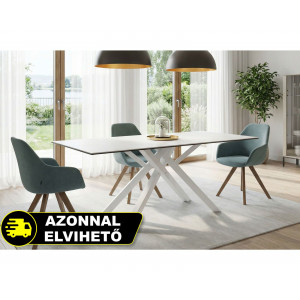 SEAN design kerámia étkezőasztal - 180cm - fehér BIZZOTTO