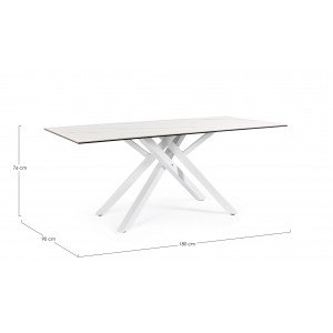 SEAN design kerámia étkezőasztal - 180cm - fehér