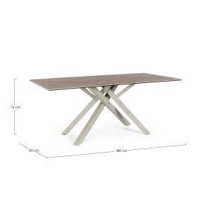 SEAN design kerámia étkezőasztal - 180cm - taupe