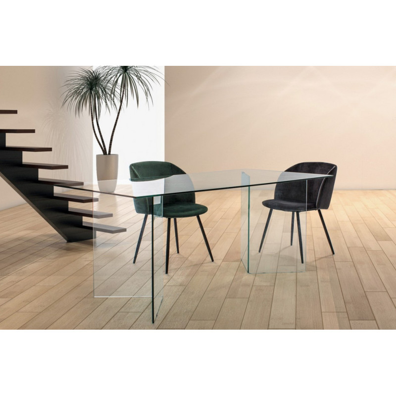 IRIDE design üveg étkezőasztal - 180cm