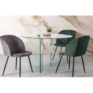 IRIDE design kerek üveg étkezőasztal - 130cm Étkezőasztalok