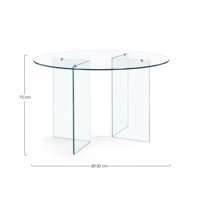 IRIDE design kerek üveg étkezőasztal - 130cm