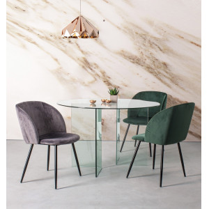 IRIDE design kerek üveg étkezőasztal - 130cm