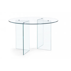 IRIDE design kerek üveg étkezőasztal - 130cm