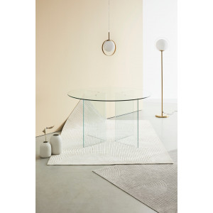 IRIDE design kerek üveg étkezőasztal - 130cm