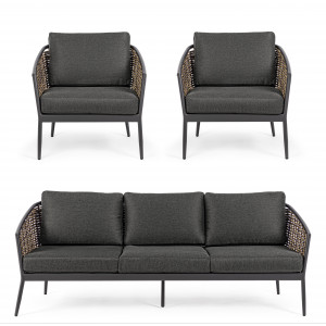 MARIBELA prémium kültéri szett - szürke/antracit