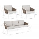 MARIBELA prémium kültéri szett - beige/fehér