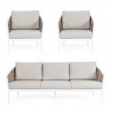 MARIBELA prémium kültéri szett - beige/fehér