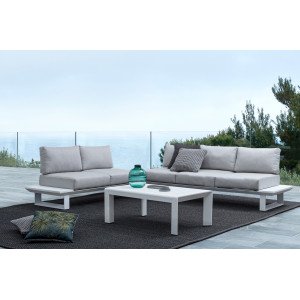 KONNOR prémium kültéri szett - szürke/fehér BIZZOTTO