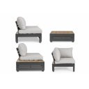 OSTEN prémium kültéri kanapé - szürke/antracit