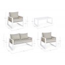 CAPTIVA prémium kültéri szett - szürke/fehér