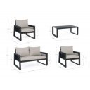 CAPTIVA prémium kültéri szett - szürke/antracit