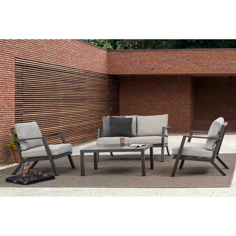 HARLEY prémium kültéri szett - szürke/barna