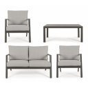 HARLEY prémium kültéri szett - szürke/barna