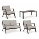 HARLEY prémium kültéri szett - szürke/barna