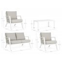 HARLEY prémium kültéri szett - szürke/fehér