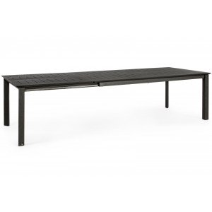 KONNOR prémium bővíthető kültéri étkezőasztal - 200-300cm - antracit BIZZOTTO