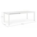 KONNOR prémium bővíthető kültéri étkezőasztal - 160-240cm - fehér