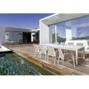 KONNOR prémium bővíthető kültéri étkezőasztal - 160-240cm - fehér