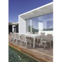 KONNOR prémium bővíthető kültéri étkezőasztal - 160-240cm - fehér