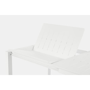 KONNOR prémium bővíthető kültéri étkezőasztal - 160-240cm - fehér