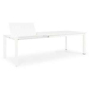 KONNOR prémium bővíthető kültéri étkezőasztal - 160-240cm - fehér