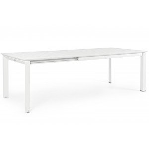 KONNOR prémium bővíthető kültéri étkezőasztal - 160-240cm - fehér