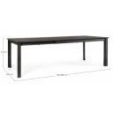 KONNOR prémium bővíthető kültéri étkezőasztal - 160-240cm - antracit