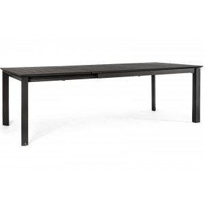 KONNOR prémium bővíthető kültéri étkezőasztal - 160-240cm - antracit BIZZOTTO