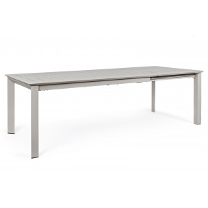 KONNOR prémium bővíthető kültéri étkezőasztal - 160-240cm - szürke