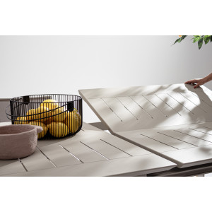 KONNOR prémium bővíthető kültéri étkezőasztal - 160-240cm - szürke